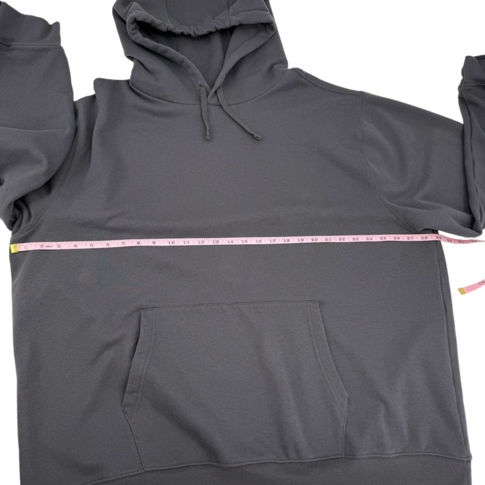 FRESH CLEAN THREADS 3XL Hoodie Gray Pullover Fleece Pocket Mens Dadcore Basics - Picture 5 of 10